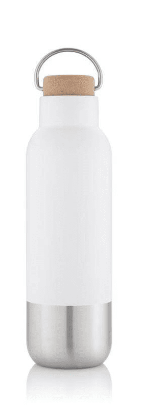 Hans Larsen RCS Recycled Stainless Steel Insulated Water Bottle - White - Novelty