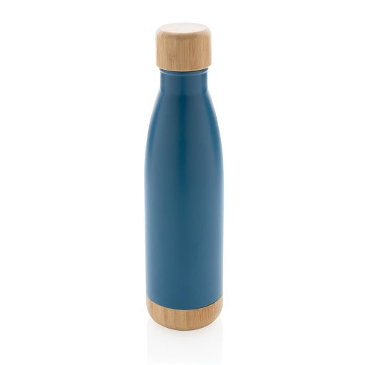 ODESSA - Giftology Double Wall Stainless Bottle with Bamboo Lid and Base - Novelty