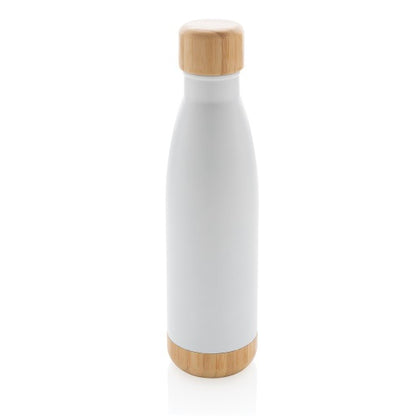 ODESSA - Giftology Double Wall Stainless Bottle with Bamboo Lid and Base - Novelty