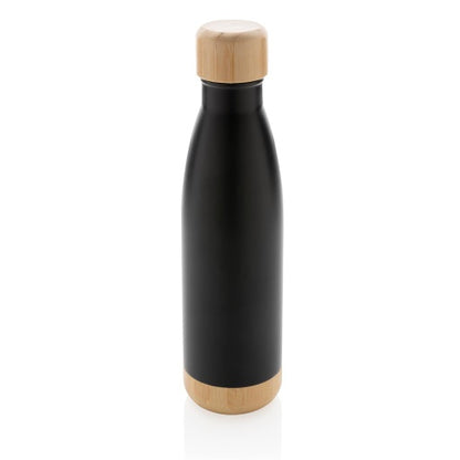 ODESSA - Giftology Double Wall Stainless Bottle with Bamboo Lid and Base - Novelty