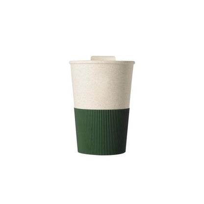 MALTA Reusable Eco-Friendly Wheat Straw Coffee Cup – 350ml | Custom Logo Printed Travel Mug - Novelty