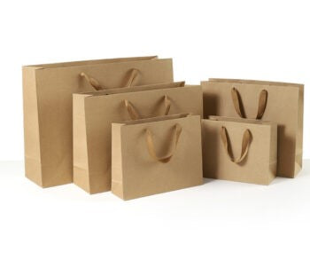 Horizontal Size Kraft Paper Bags - Novelty