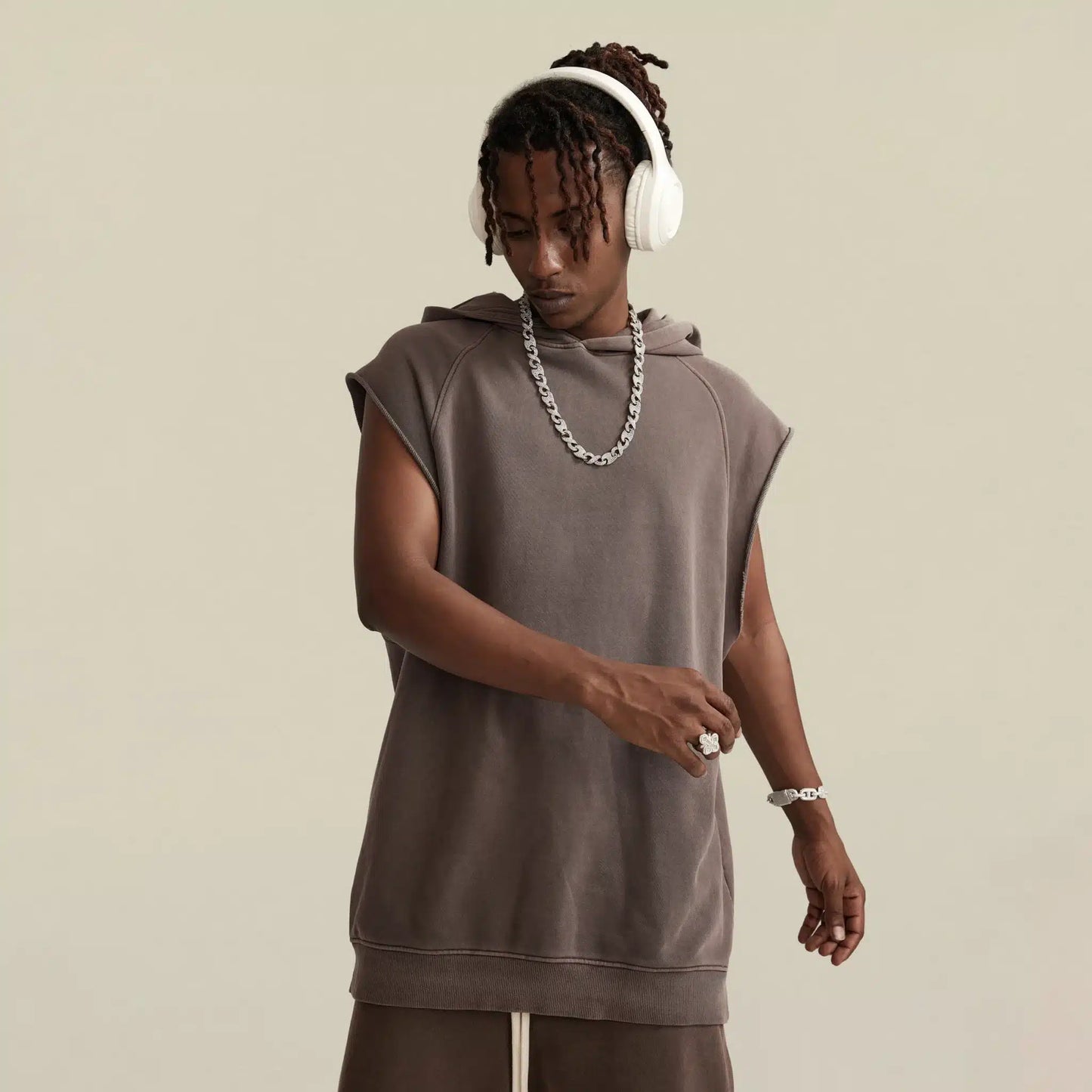 Sleeveless Hoodie - Novelty