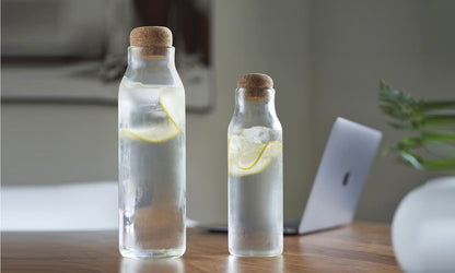 DELLACH - Borosilicate Glass Bottle with Cork Lid - 1200ml - Novelty