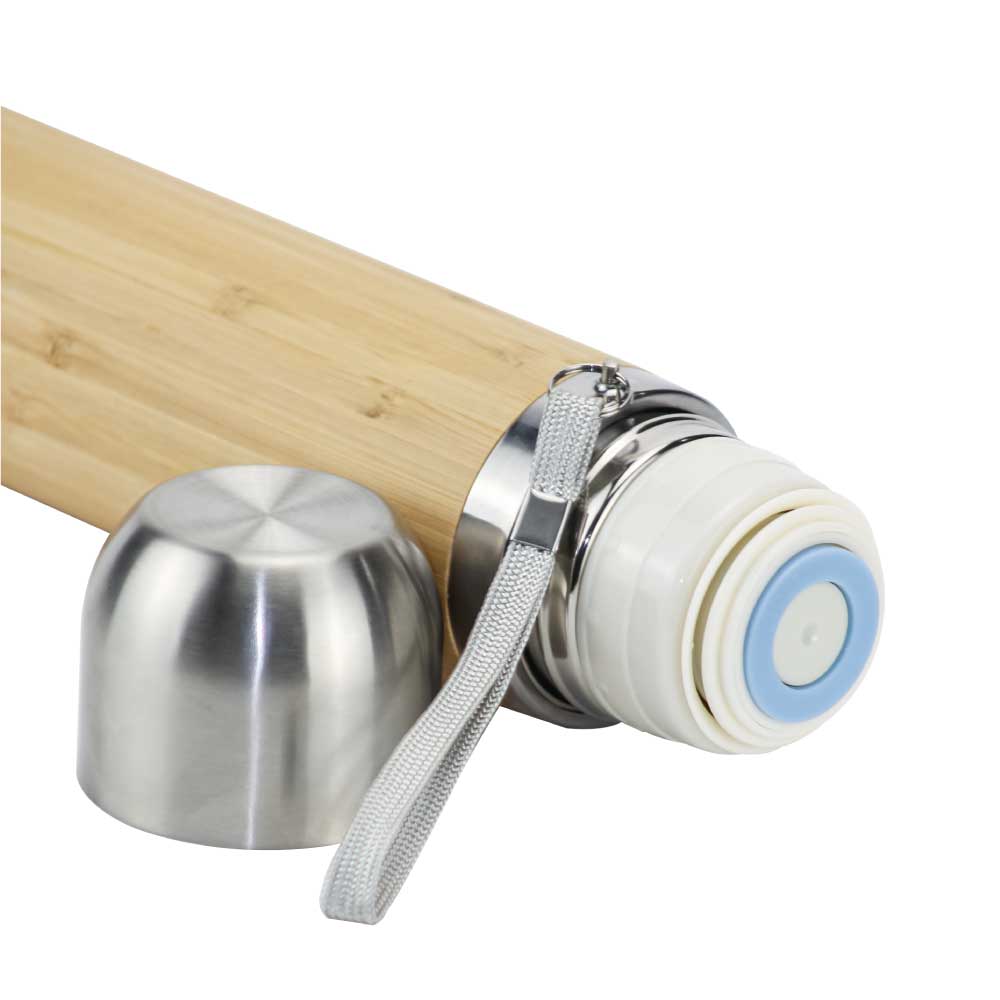 Eco-Friendly Bamboo Flask Dubai | 430ml Custom Logo Flask UAE | Sustainable Corporate Gifts - Novelty