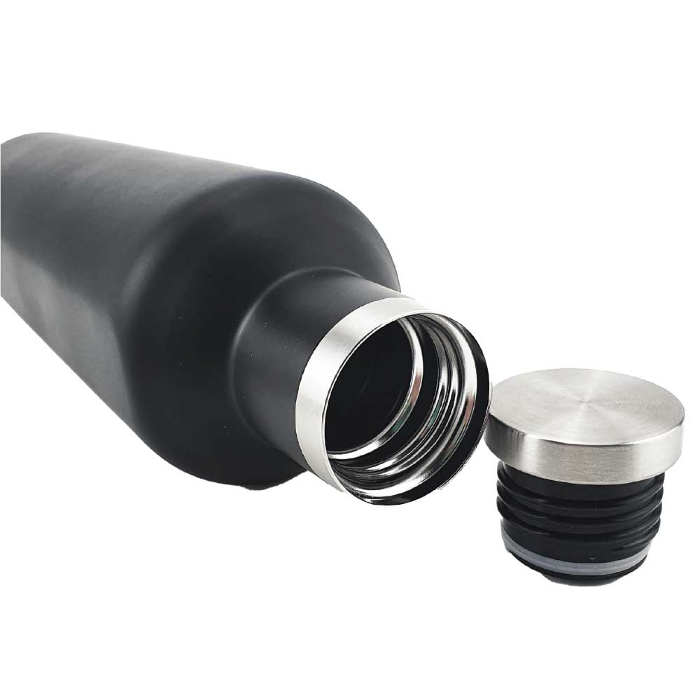Custom Matte Black Stainless Steel Bottles – 500ml | Logo Printed Water Bottles - Novelty