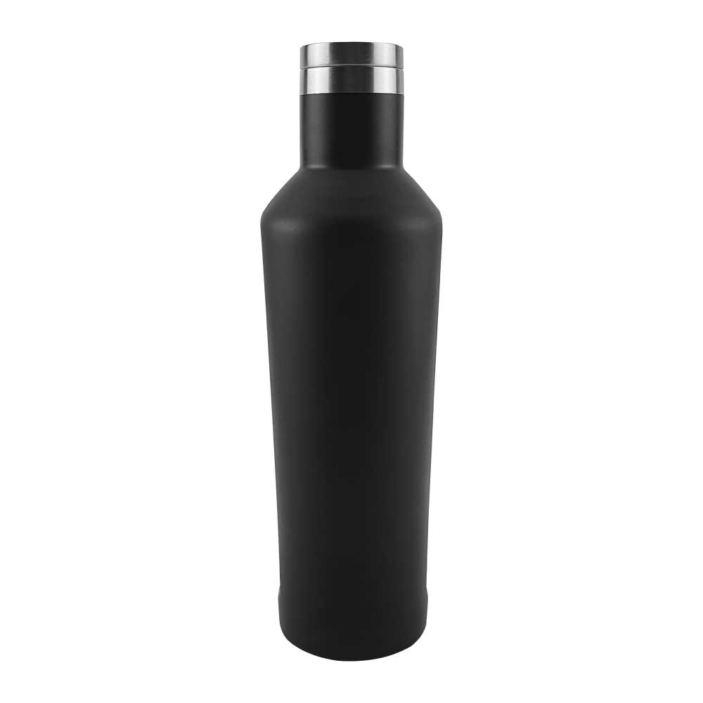 Custom Matte Black Stainless Steel Bottles – 500ml | Logo Printed Water Bottles - Novelty