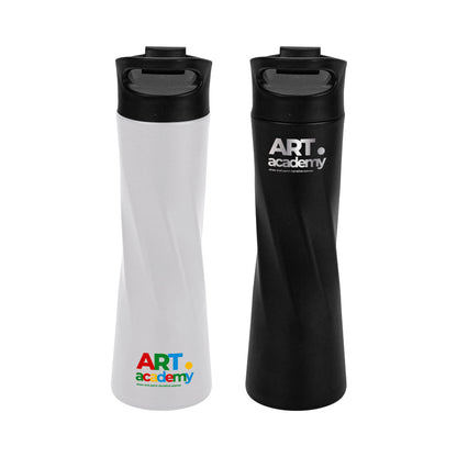 Double Wall SS Bottles Slim Waist Design Flip top Lid 500ml - Novelty