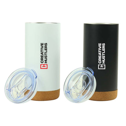 Travel Tumbler with Cork Base 450ml Stainless Steel - Novelty