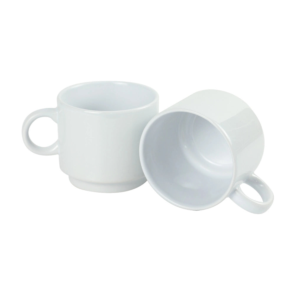 Ceramic Cups 10 Oz Glossy Finish White Color - Novelty