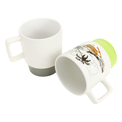 Ceramic Mugs with Bottom Clay in 12 Oz, Matte Finish - Novelty