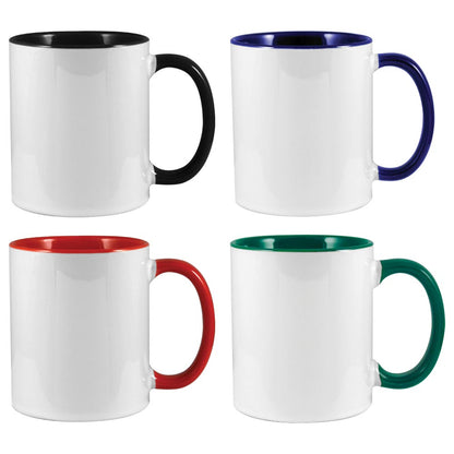 Custom Two Tone Ceramic Mugs – 325ml | Logo Printed Coffee Mugs - Novelty