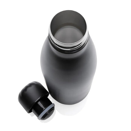 Premium Soft Touch Black Cola Bottles in Stainless Steel, 500ml - Novelty