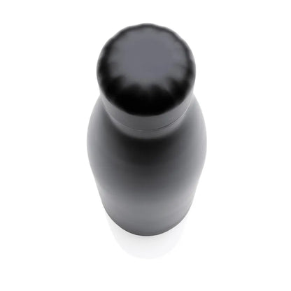 Premium Soft Touch Black Cola Bottles in Stainless Steel, 500ml - Novelty