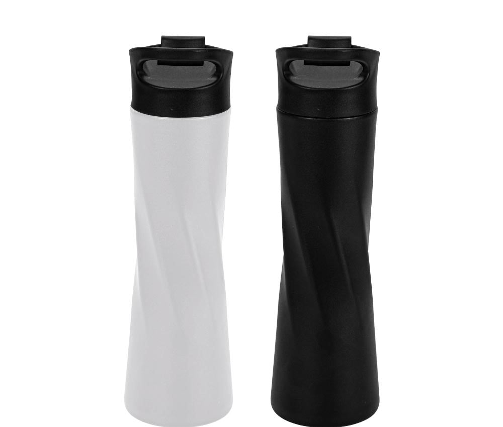 Double Wall SS Bottles Slim Waist Design Flip top Lid 500ml - Novelty