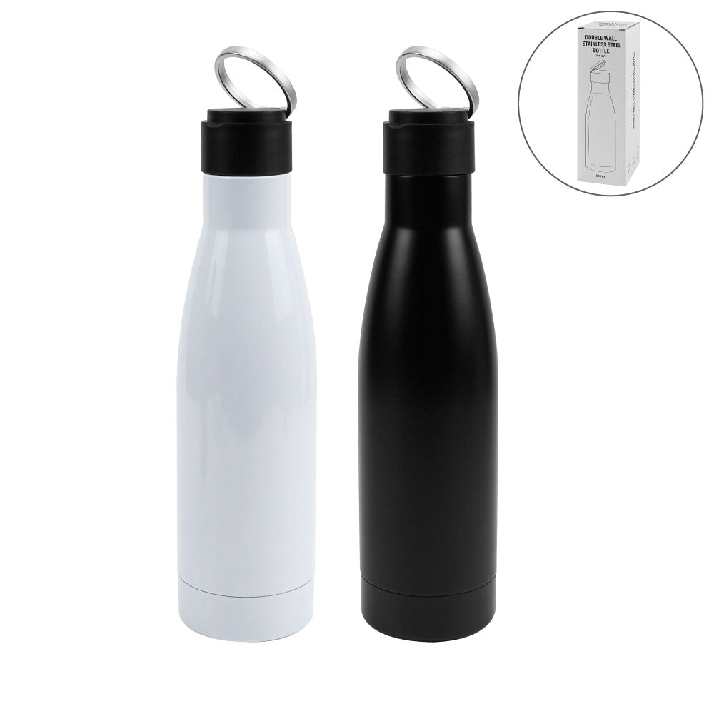 Double Wall SS Bottles Twist-off Lid SS Foldable Handle 500ml - Novelty