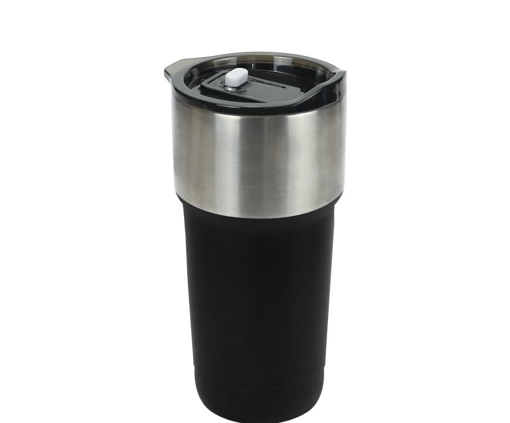 Double Wall SS Tumblers with Slide-Lock PP Lid 591ml - Novelty
