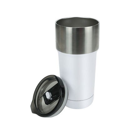 Double Wall SS Tumblers with Slide-Lock PP Lid 591ml - Novelty