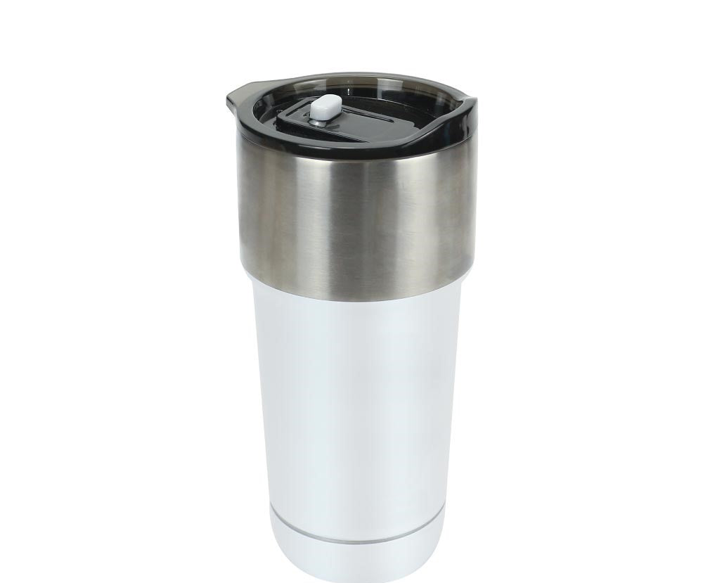 Double Wall SS Tumblers with Slide-Lock PP Lid 591ml - Novelty