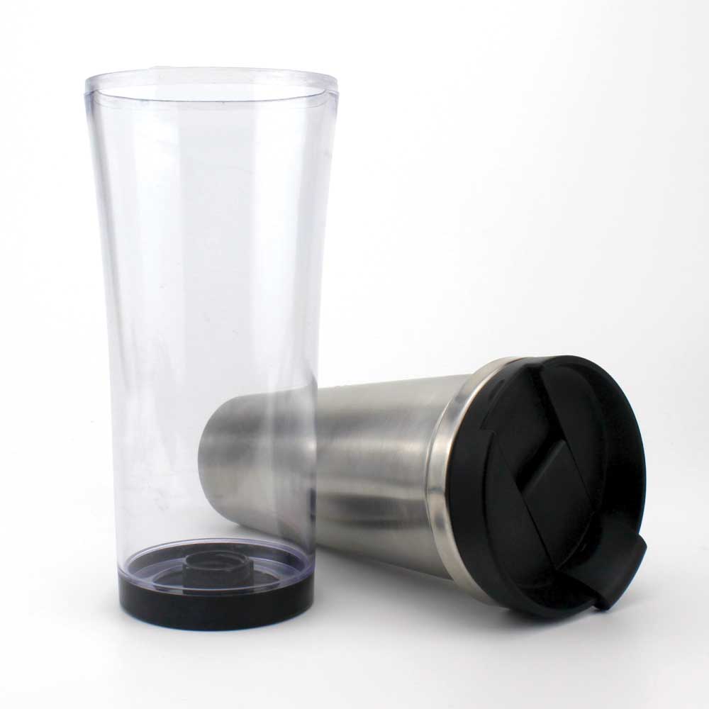 Custom Travel Mugs Dubai | 470ml Insert Paper Design Stainless Steel Mugs UAE | Corporate Gifts - Novelty
