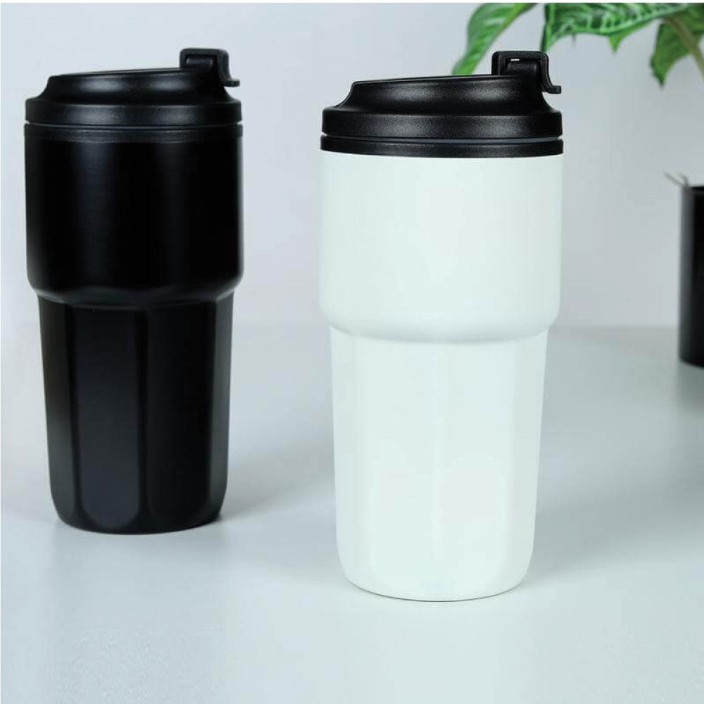 Double Wall Tumblers Flip-top PP Lid in 473ml - Novelty