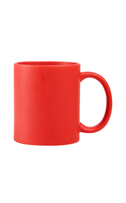 Bright red ceramic mug with a smooth matte finish and classic handle design Full Colour Mug-Matte