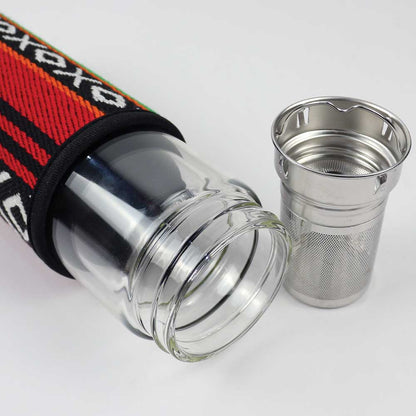 Double Wall Glass Bottles with SADU Sleeve 500ml - Novelty