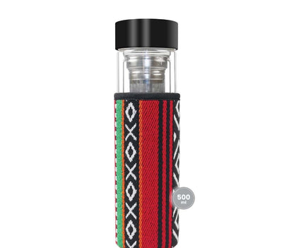 Double Wall Glass Bottles with SADU Sleeve 500ml - Novelty
