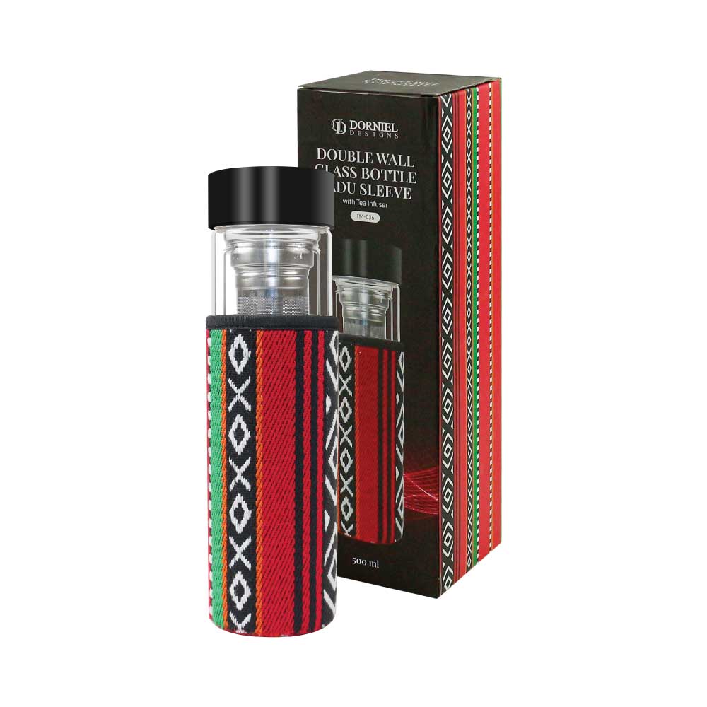 Double Wall Glass Bottles with SADU Sleeve 500ml - Novelty