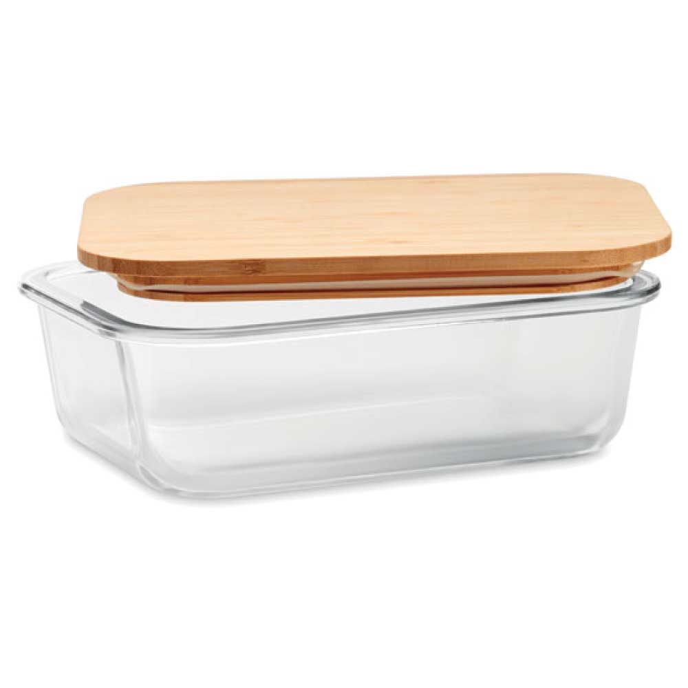 Custom Glass Lunch Box Dubai | Bamboo Lid Eco Lunch Box UAE | Branded Corporate Gifts - Novelty