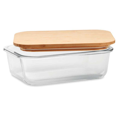 Custom Glass Lunch Box Dubai | Bamboo Lid Eco Lunch Box UAE | Branded Corporate Gifts - Novelty