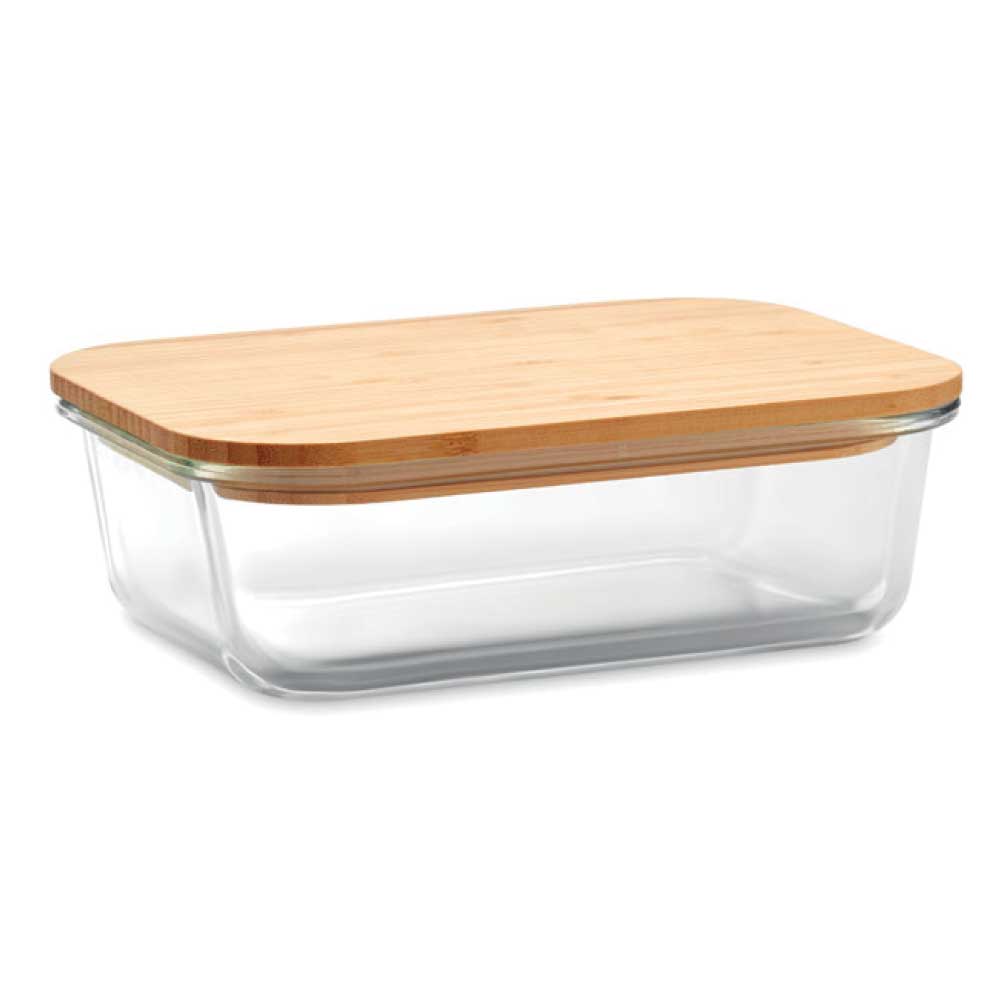 Custom Glass Lunch Box Dubai | Bamboo Lid Eco Lunch Box UAE | Branded Corporate Gifts - Novelty