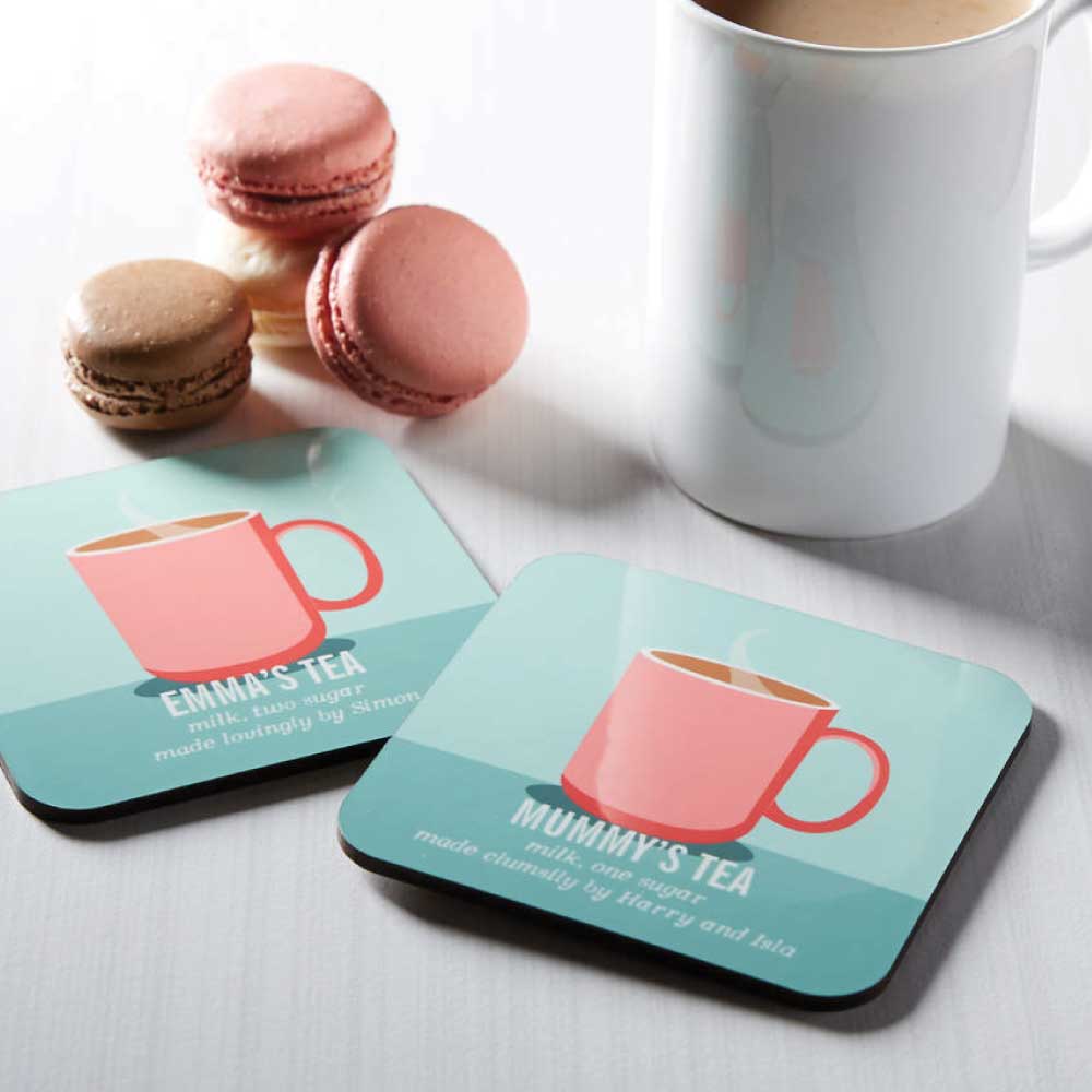 Custom Tea Coasters Dubai | Logo Printed Hardboard Coasters UAE | Corporate Desk Gifts - Novelty