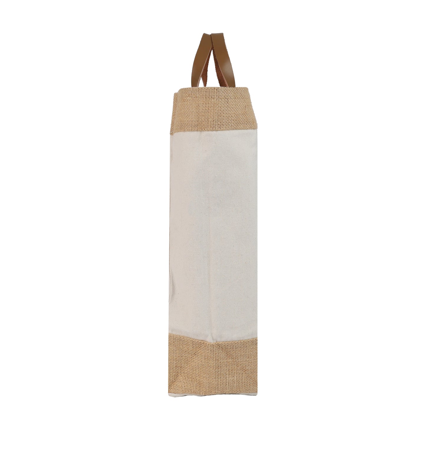 Jute and Juco Bag with Leather Handle - Novelty