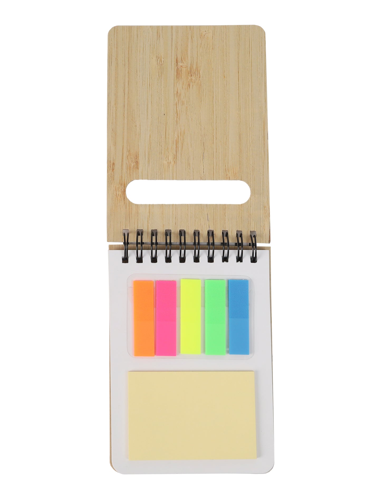 MINI BAMBOO NOTEBOOK WITH STICKY NOTES - Novelty