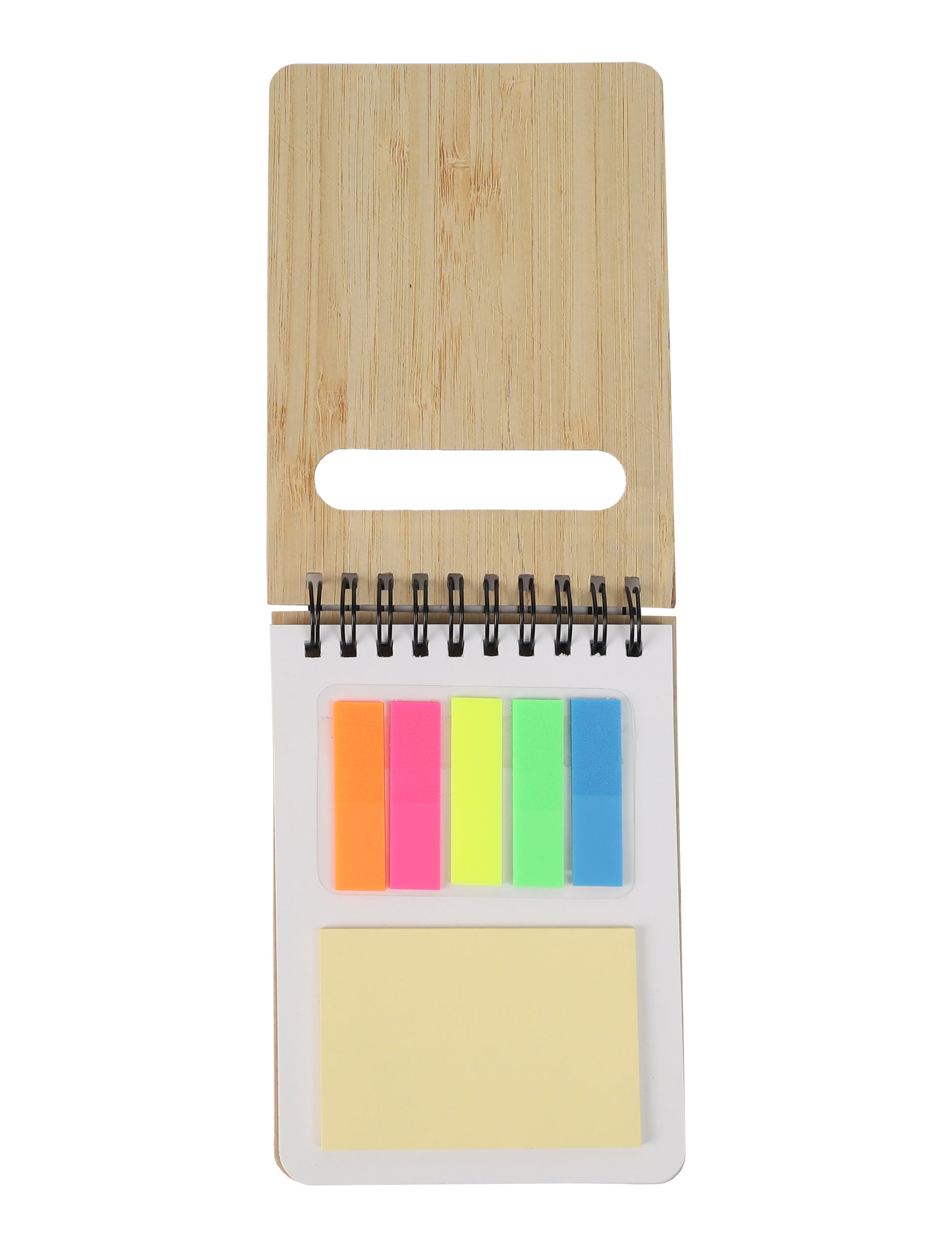 MINI BAMBOO NOTEBOOK WITH STICKY NOTES - Novelty