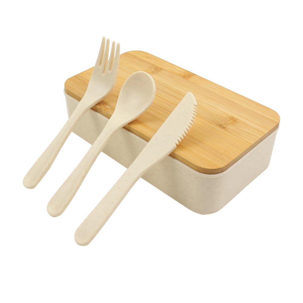 Eco Wheat Straw Lunch Box Dubai | Biodegradable Custom Lunch Box UAE | Green Corporate Gifts - Novelty