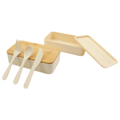 Eco Wheat Straw Lunch Box Dubai | Biodegradable Custom Lunch Box UAE | Green Corporate Gifts - Novelty