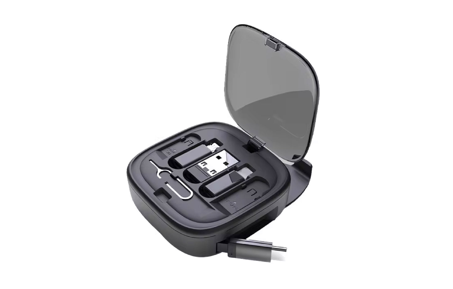 6-in-1 Retractable USB C Cable and Adapter Set - USB A - Novelty