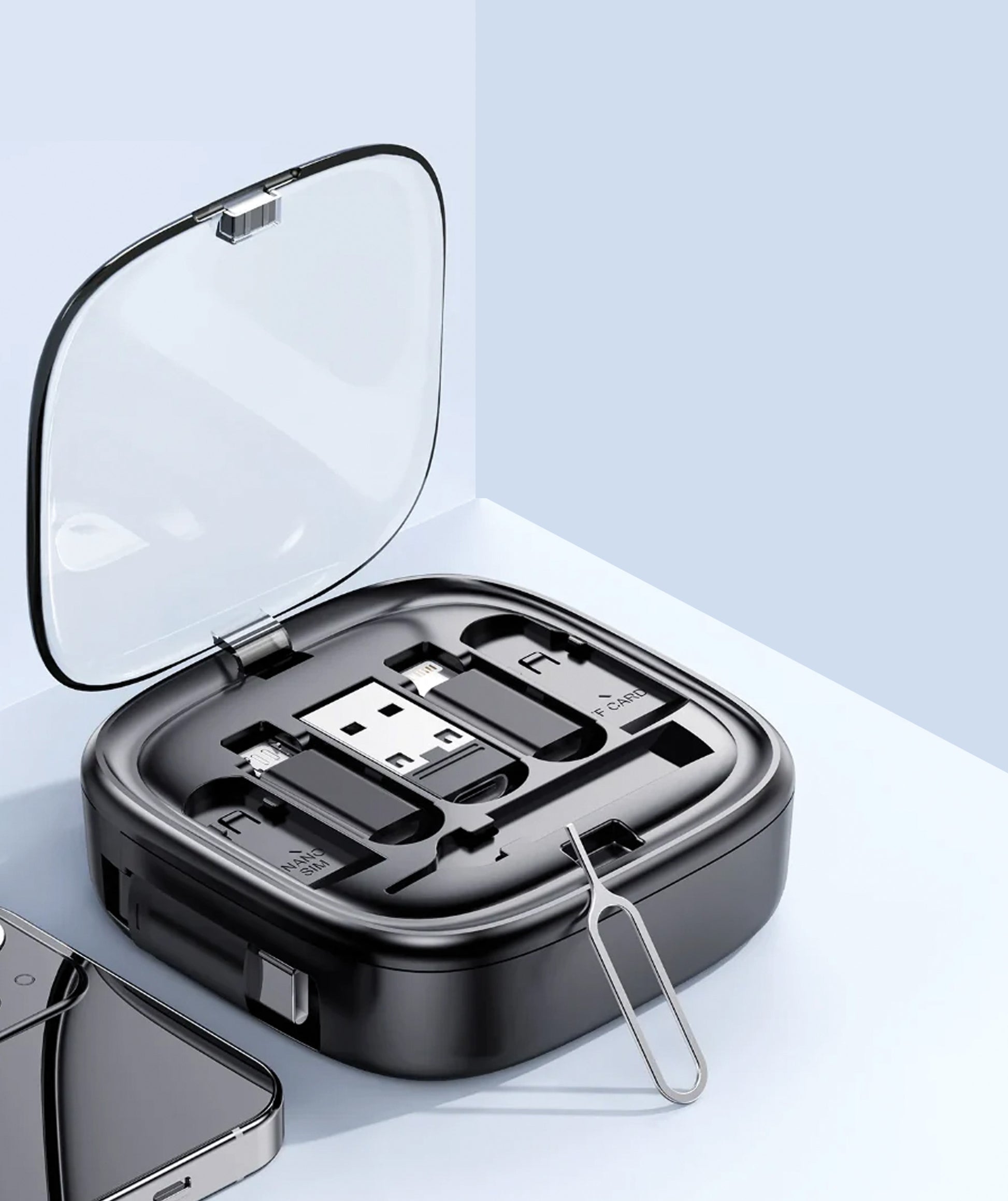 6-in-1 Retractable USB C Cable and Adapter Set - USB A - Novelty