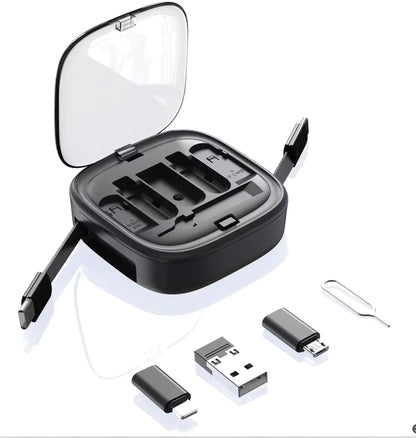 6-in-1 Retractable USB C Cable and Adapter Set - USB A - Novelty