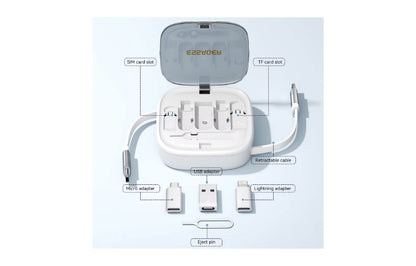 Multi USB Adapter Retractable Charging Cable Kit - Novelty