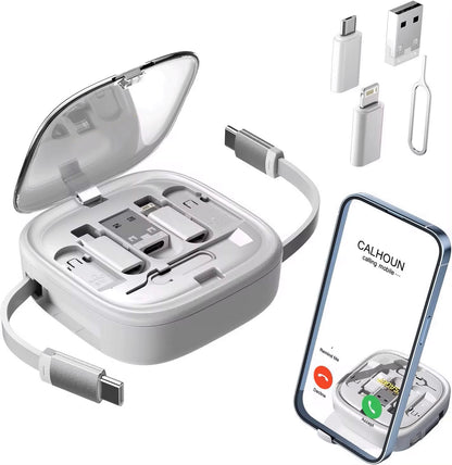 Multi USB Adapter Retractable Charging Cable Kit - Novelty