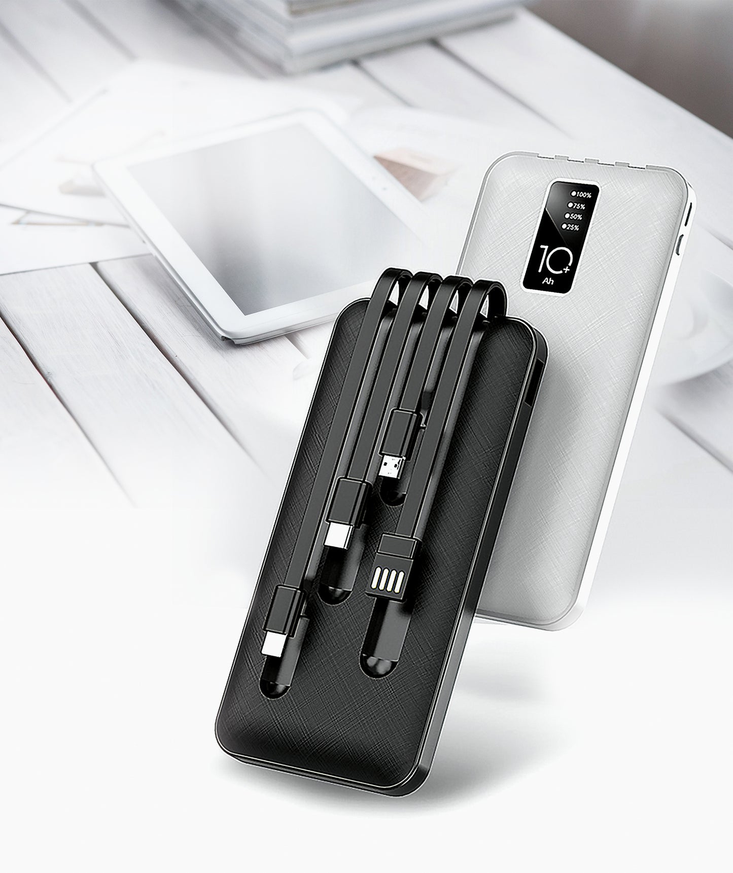 Portable Charger Built In Cable Power Bank - Novelty
