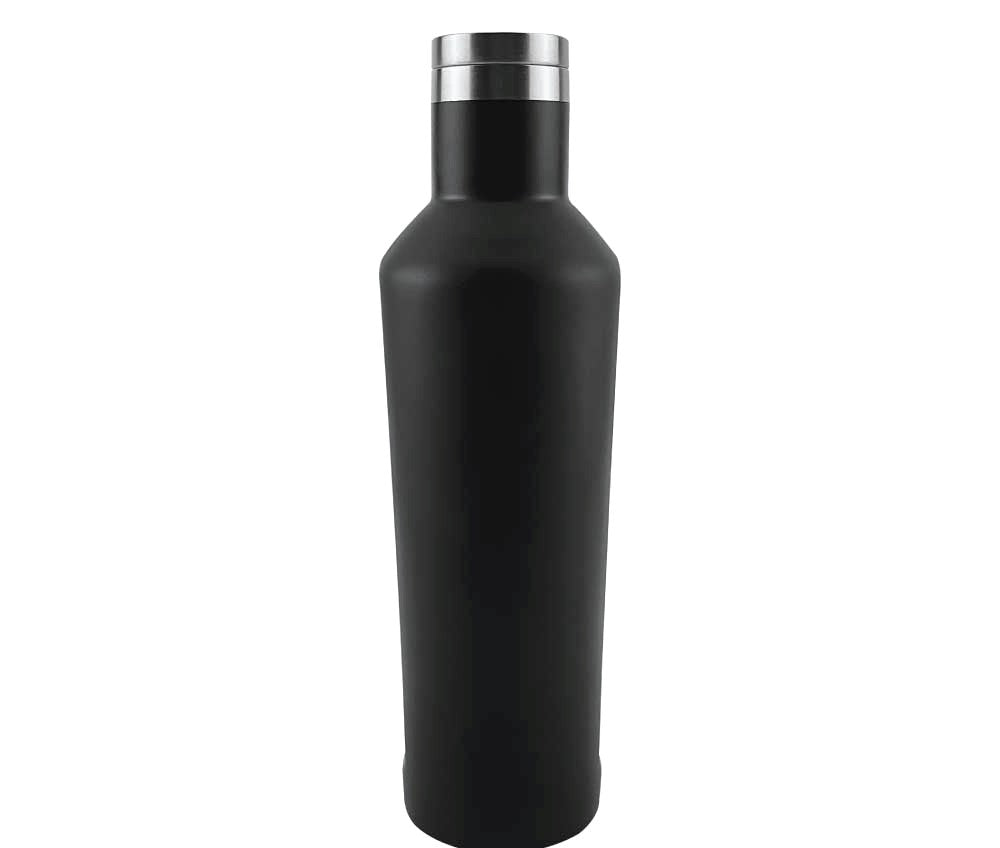 Custom Matte Black Stainless Steel Bottles – 500ml | Logo Printed Water Bottles - Novelty