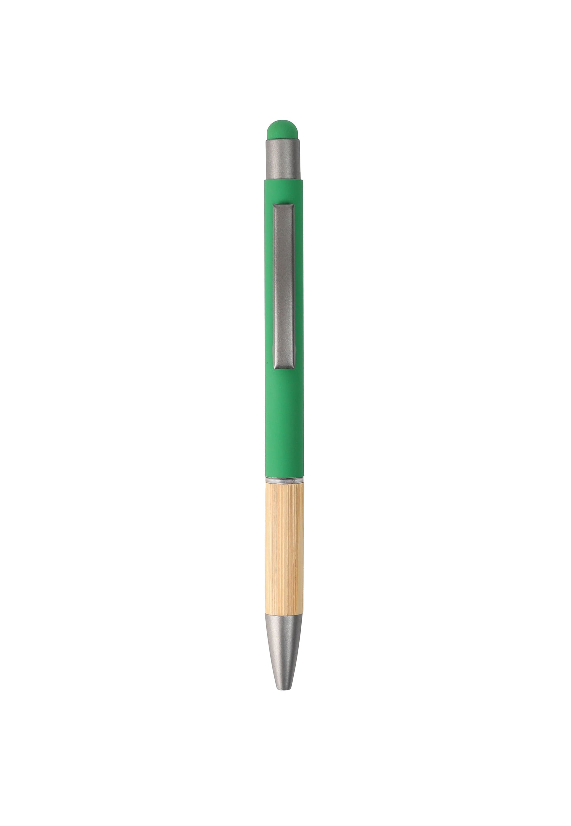 Metal Ball Pen with Bamboo Grip - Novelty