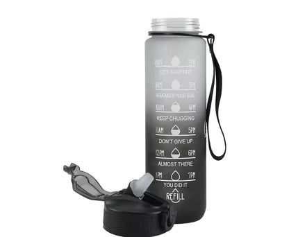 Motivational Time Marked Water Bottles 1000ml - Novelty
