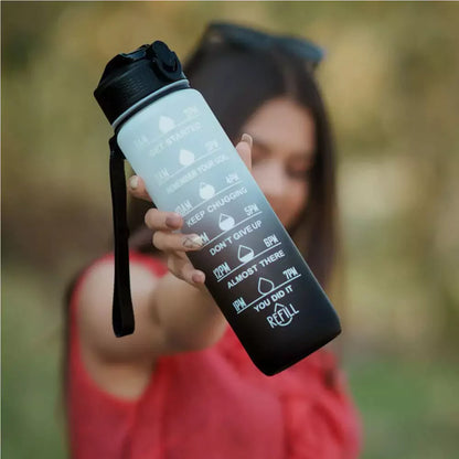 Motivational Time Marked Water Bottles 1000ml - Novelty
