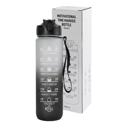 Motivational Time Marked Water Bottles 1000ml - Novelty
