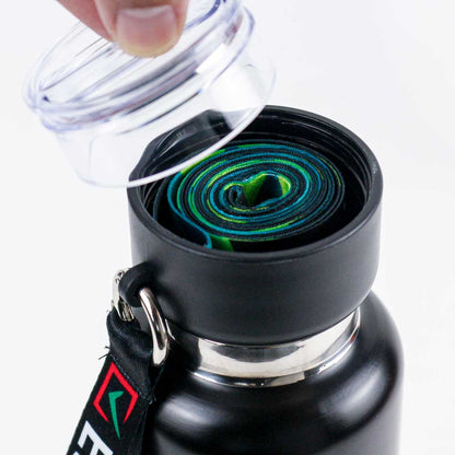 Multi-function SS Bottles, Double Wall, Base Cup, Lanyard, 500ml - Novelty